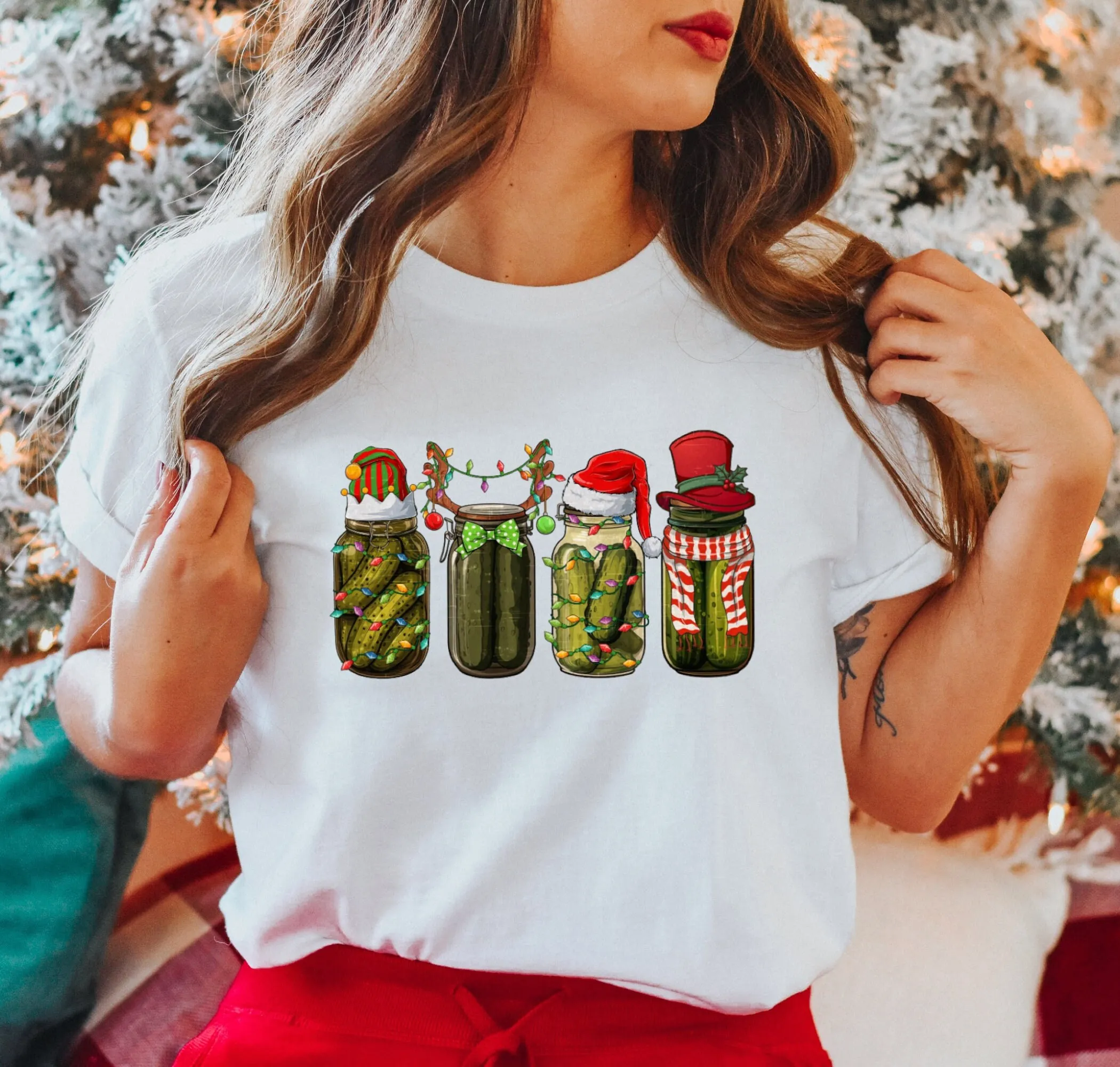 Christmas Pickle T Shirt Lovers Retro Pickles Holiday Season Pregnant