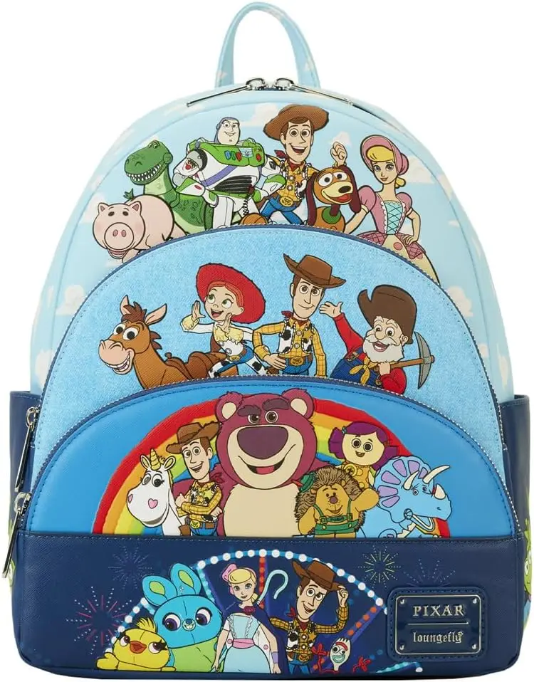 Bandai Loungefly Disney Pixar Movie Series WALL-E Toy Story Woody Lotso Monsters University Scare Games Mini-Rucksack 3