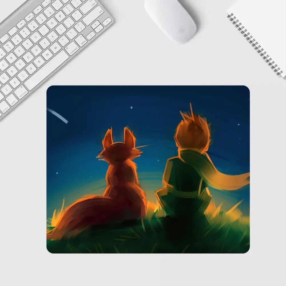 The Little Prince and The Fox Mousepad Computer Desk Mat Table Keyboard Pad Laptop Cushion Non-slip Deskpad