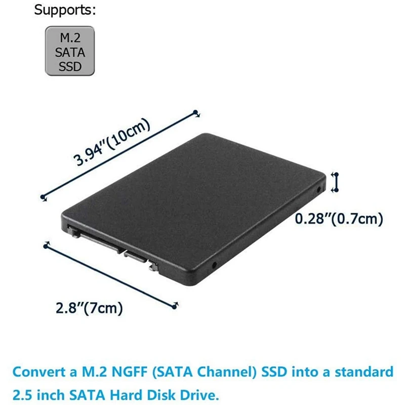 4X M.2 NGFF ถึง 2.5 นิ้ว SATA SSD/MSATA ไปยัง SATA Adapter Card Case (B Key สําหรับ PC Adapter M2 + M ซ็อกเก็ตเดสก์ท็อป NGFF)