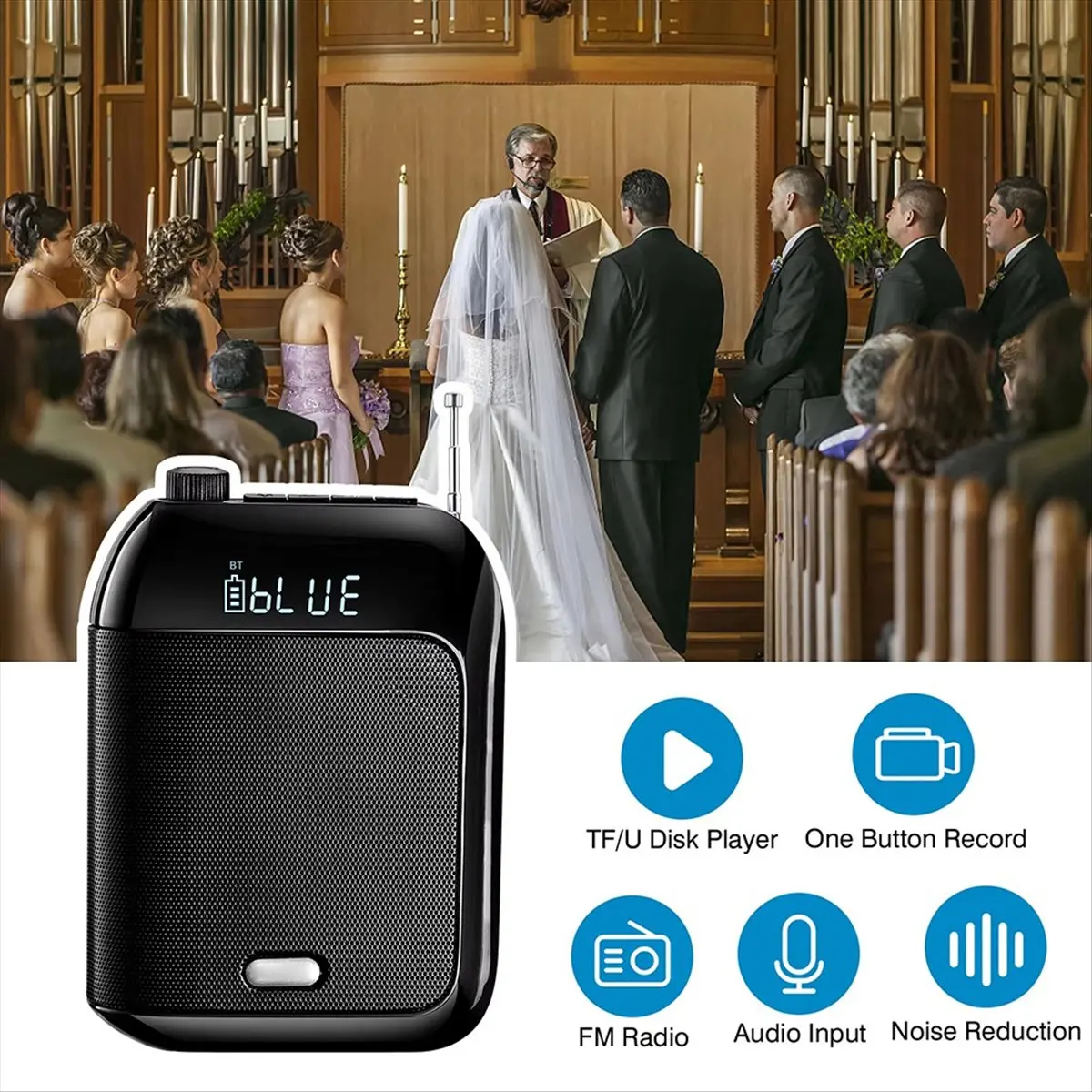 A86G NEW Bluetooth UHF Wireless Voice Amplifier Portable for Teaching Lecture Tour Guide Promotion for Teaching Tour Guide