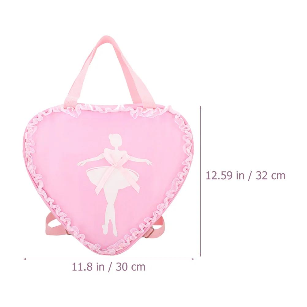 

Ballet Dance Backpack Oxford Cloth Durable Design Zipper Closure Child Schoolbag Portable Handbag for Girl Travel Walking
