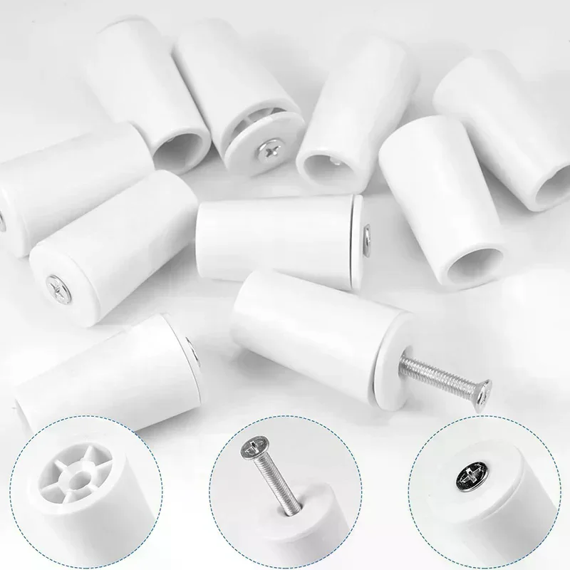 8pcs White Plastic Blind Stoppers Smooth Compact Roller Shutter Repair Curtains Accessories Window Blind Stopper Parts