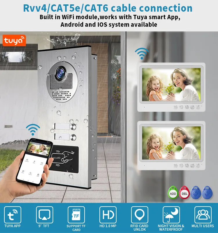 9inches Tuya Video Door Intercom 9\