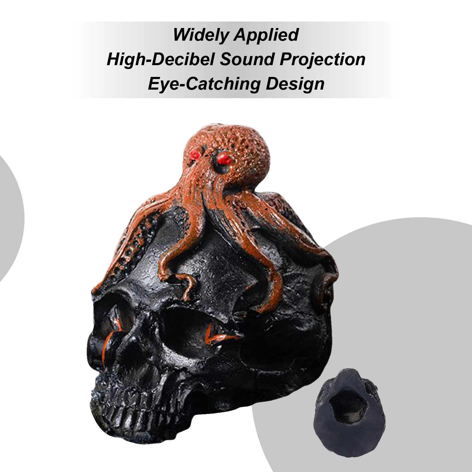 Death Whistle Loud Self Defense Halloween Prank Tools Death Skull Horn Octopus Whistle For Outdoor Picnic Hiking Climbing