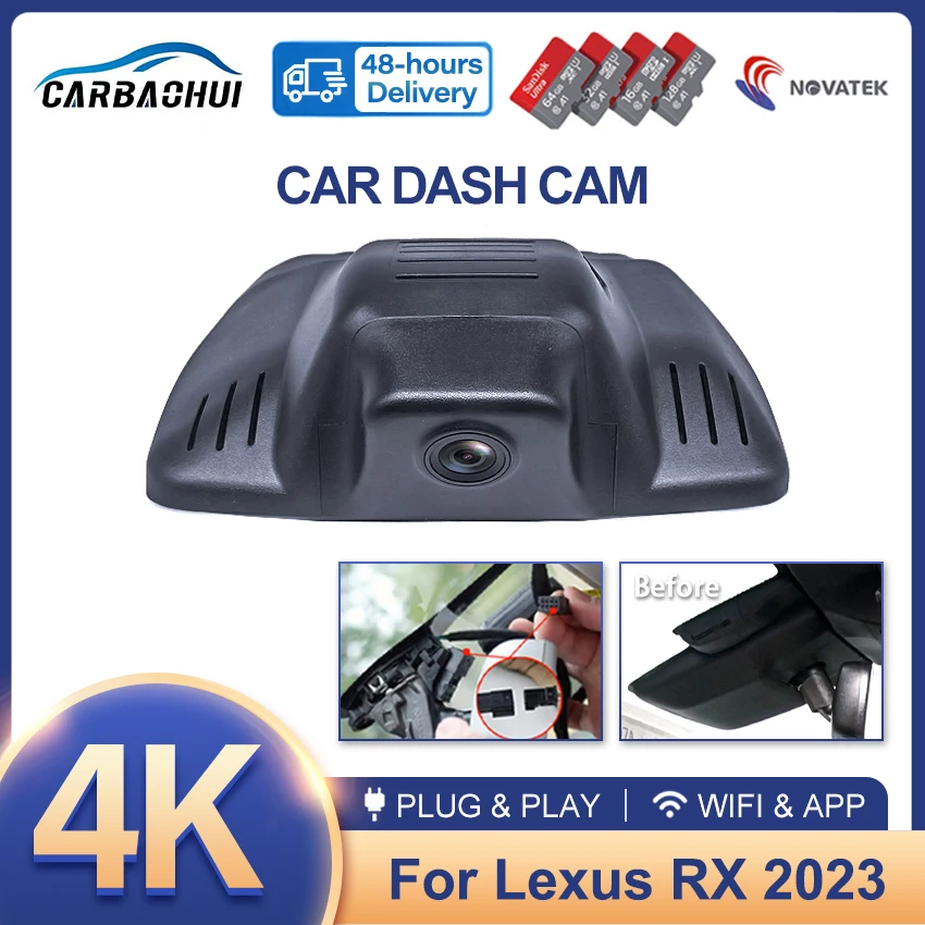 

4K Dash Cam Camera 2160P Car DVR Recorder For Lexus RX 200t 300 for Lexus RX 350 for Lexus RX 450h for Lexus RX AL20 2023 2024