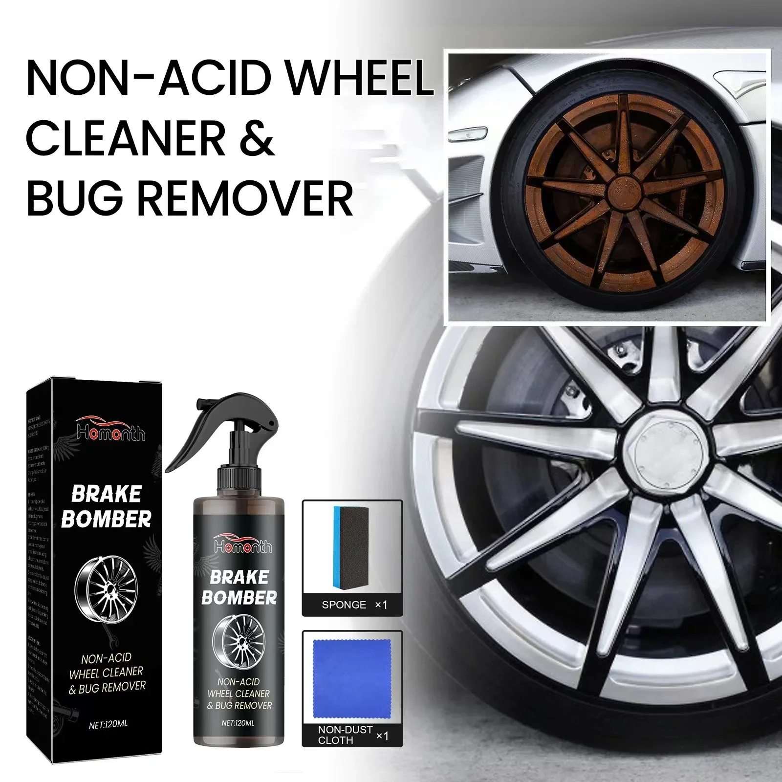 

Iron Remover Car Wheels Polishing Iron Cleaner Rust Spray Iron Dust Washing Auto Detail Rim Refurbishment Car Care