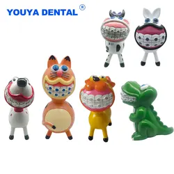Dental Artcrafts Orthodontic Animal Sculpture Dentistry Clinic Desktop Ornaments Teeth Figurines Desktop Decoration Gifts
