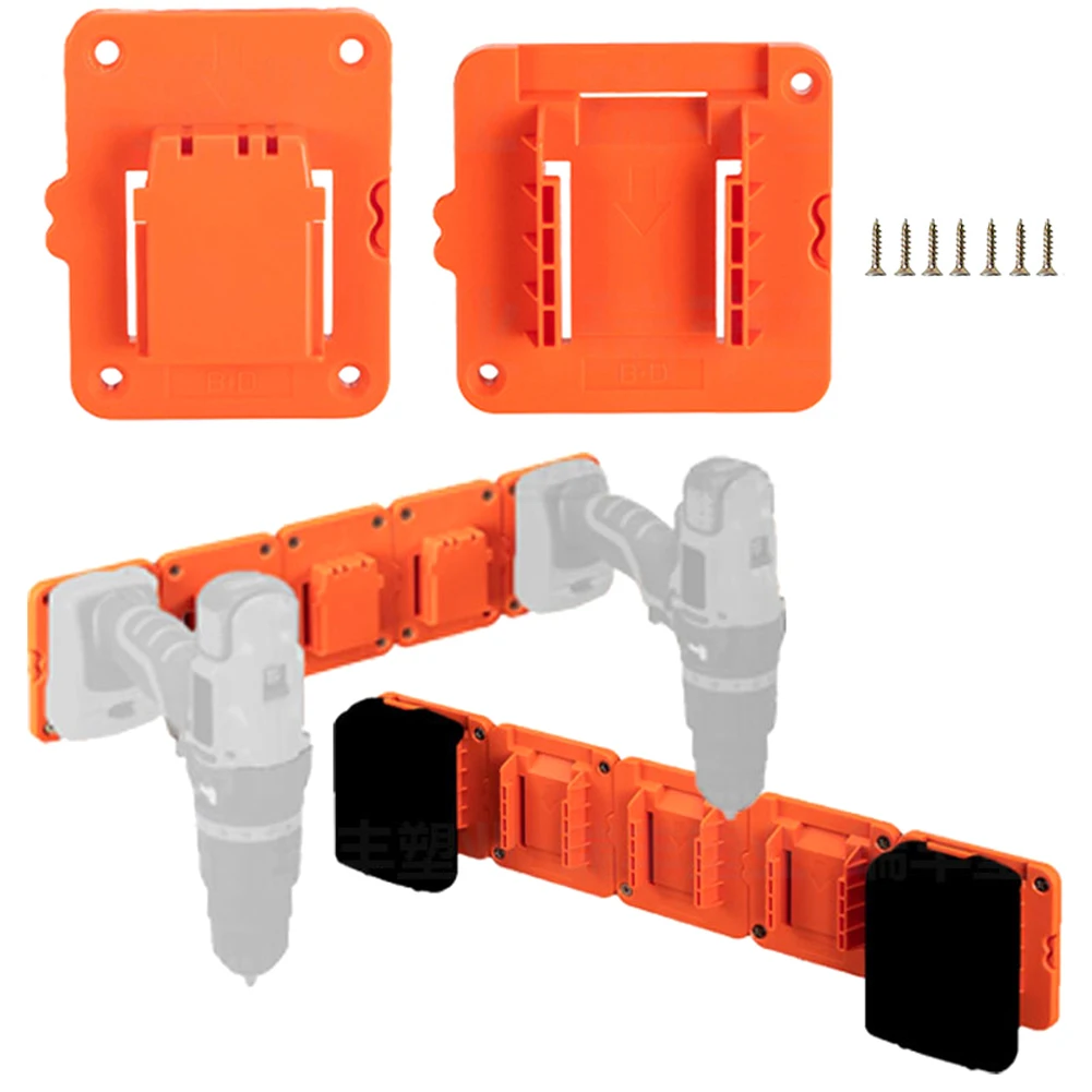 Quick Assembly Battery And Drill Holder Battery Rack Battery Organizer 20V Battery Rack Wall Mountable Compact Design