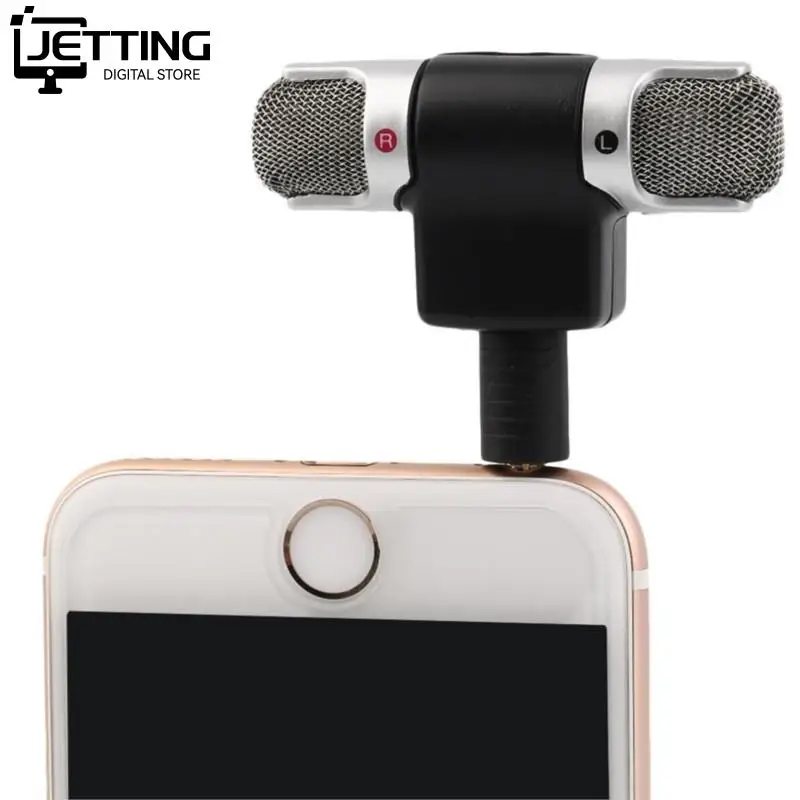 JETTING 1PC Mini 3.5mm Jack Microphone Stereo Mic For Recording Mobile Phone Studio Interview Microphone