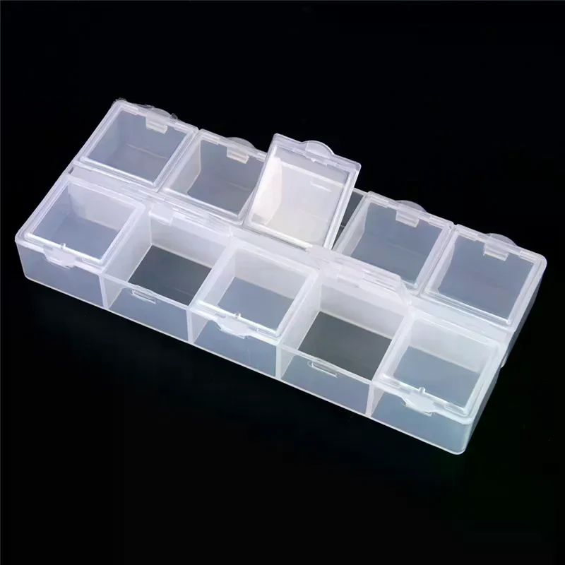 /YOV/Weekly Pills Medicine Box Case Storage Organizer Holder Colorful 10 slots 1pc