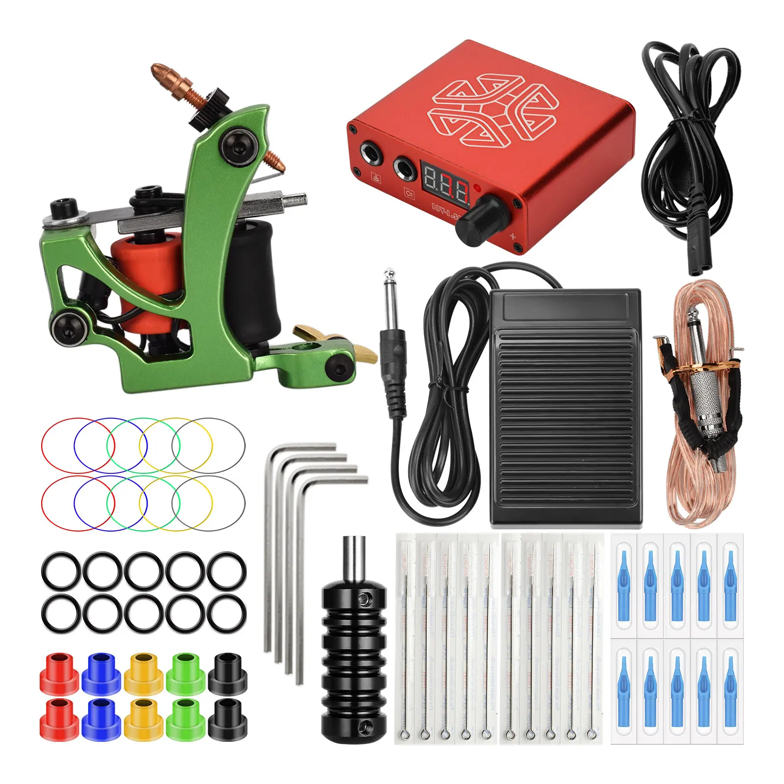 

JimKing Tattoo Kits Tattoo Machine Set Complete Beginner Tattoo Pen Machine Kit For Permanent Makeup Accessories