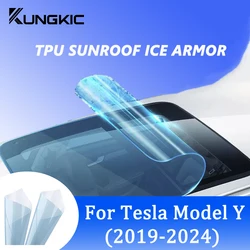 Car Sunroof UV Protection Film Heat Insulation for Tesla Model Y 2020 2021 2022 2023 2024 Pre-Cut TPU Ice Armor PPF Accessories