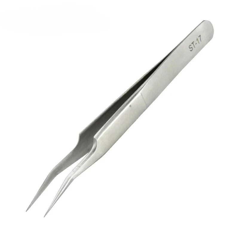 (115mm) High Precision Tweezers Stainless Steel Non-magnetic Acid-proof Pincers  Eyelashes Beauty Manicure Tools