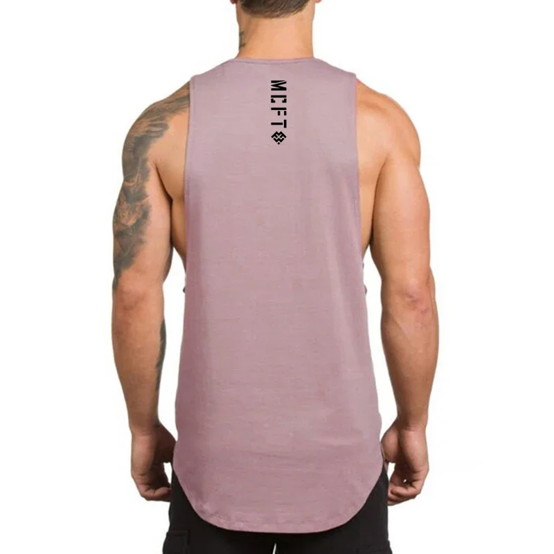 Summer Gym Clothing Fitness Stringer Tank Top Men Bodybuilding Muscle Vest Workout Sleeveless T-shirt