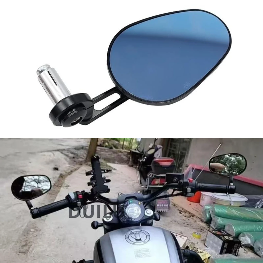 

Motorcycle End Bar Rearview Mirror Universal Motorcycle 7/8" Handle Bar 360°Swivel & Angle Adjustable Side View Mirrors 1 Pair