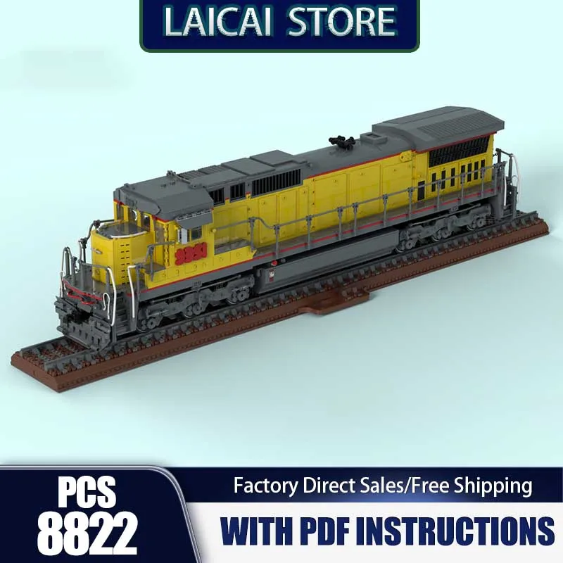 

Moc Building Bricks GE Dash 8 (C40-8) Union Pacific Model Technology Modular Blocks Gift Christmas Toys DIY Sets Assembly