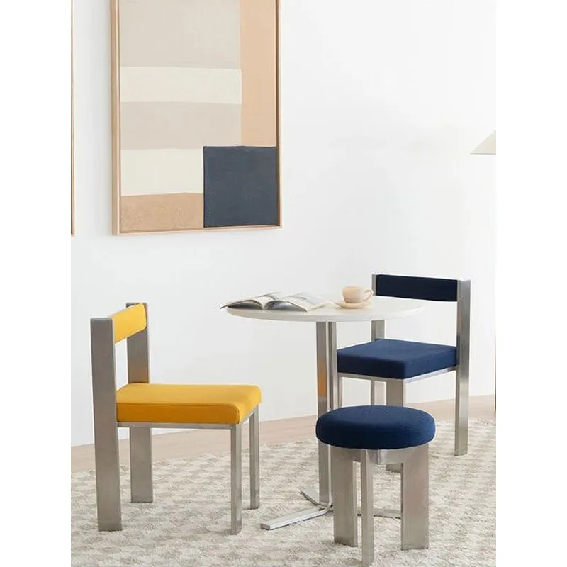 Nordic retro dining chair, simple back chair for home use