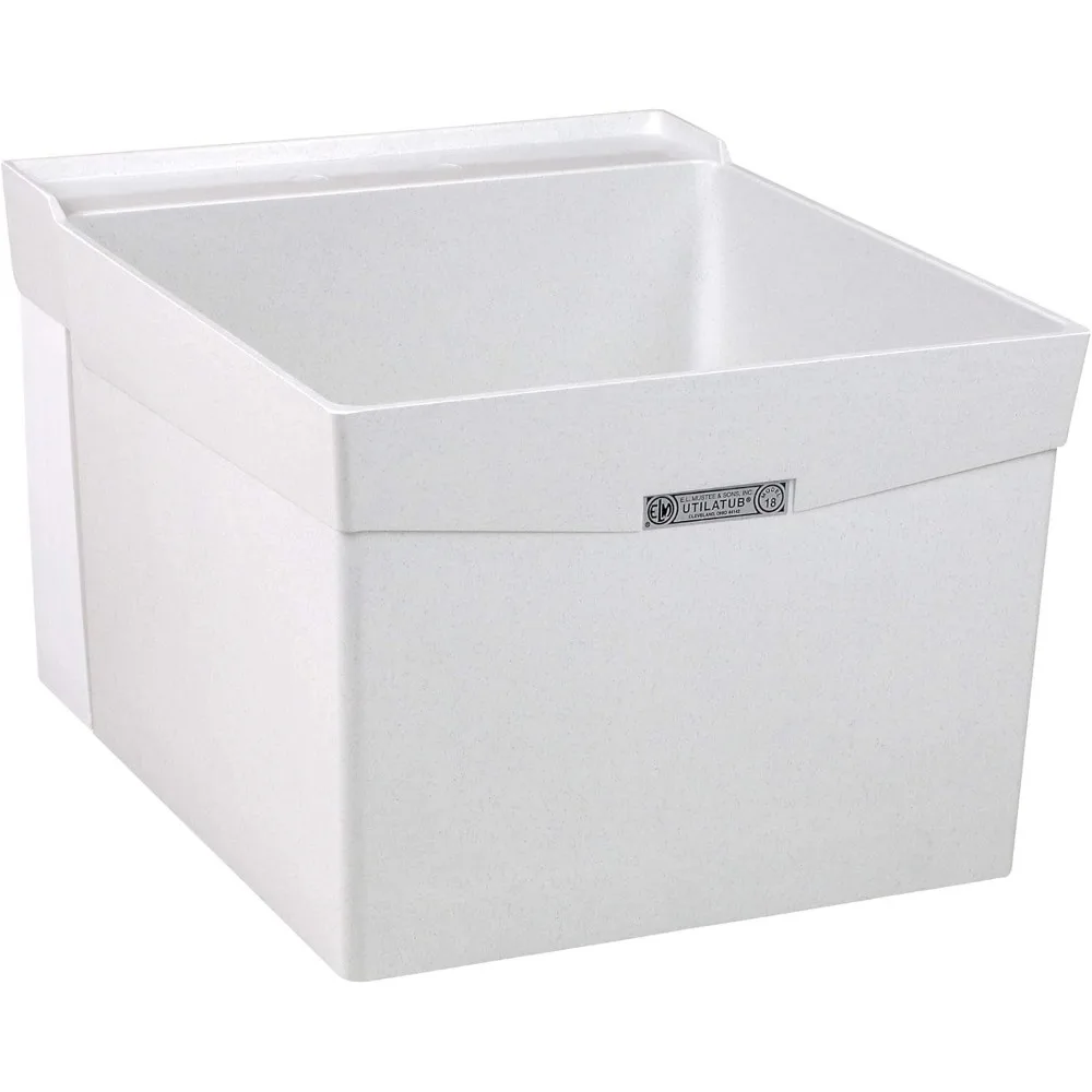 18W Laundry Tub Wall Mount, Large, White