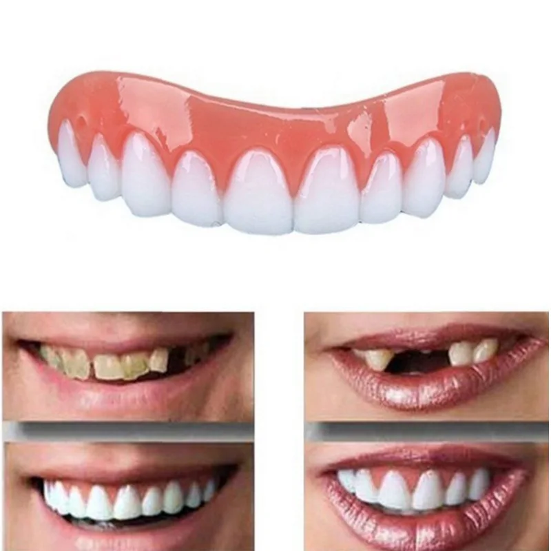 Silicone simulado dentadura conjunto, branqueamento Patch