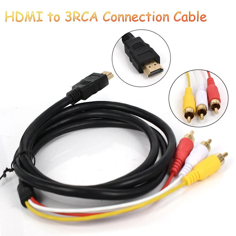 yZ[z1.5M 1080P HDMI - 3 RCA rfI/I[fBI HDMIϊP[u AVR[h Ro[^[ A_v^[ HDMIΉ er/Zbggbv{bNX/DVD/m[gp\Rp