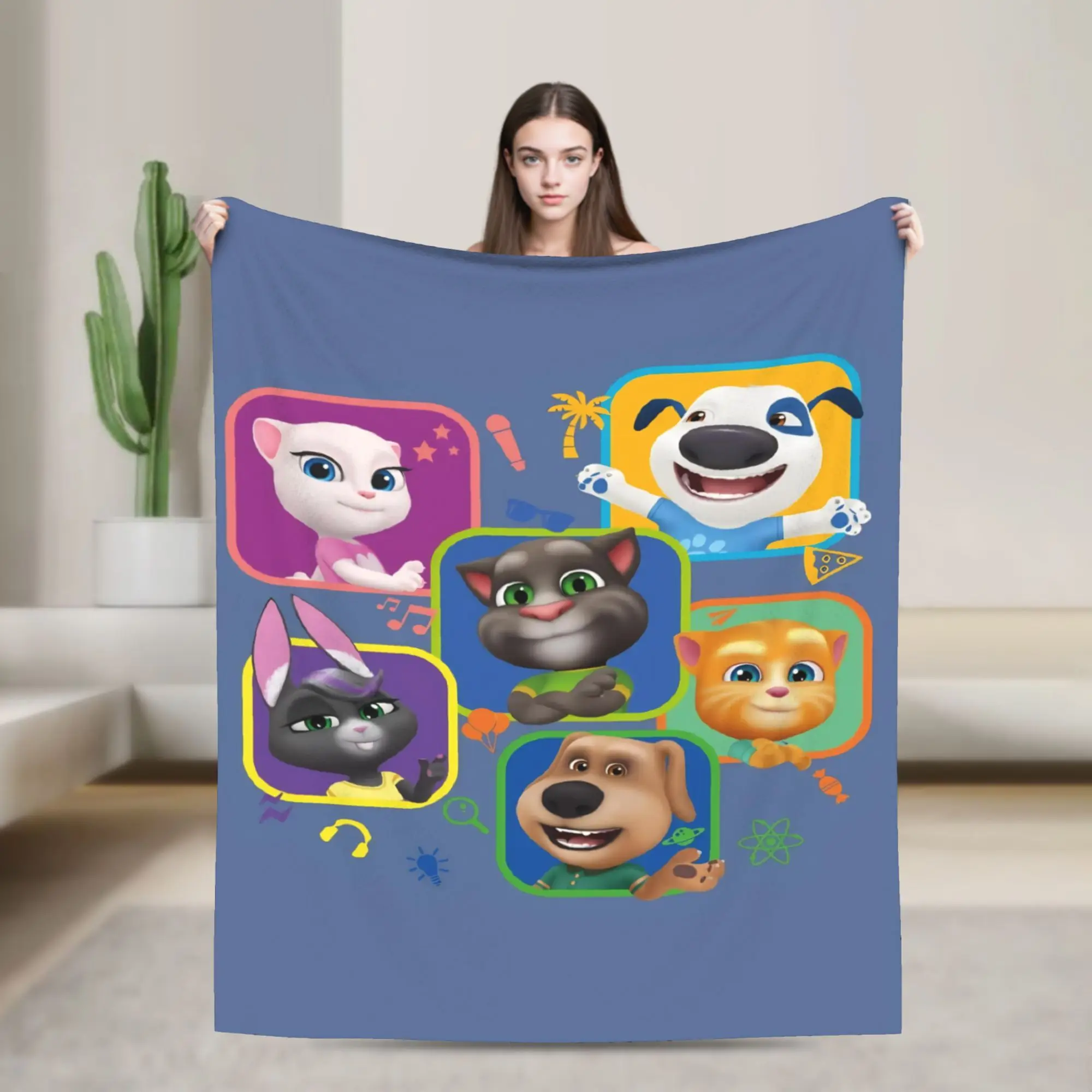 Relax T-Talking T-Tom And F-Friends Blanket Merch Sofa Decorative  Throws And Blankets Lightweight Velvet for Office