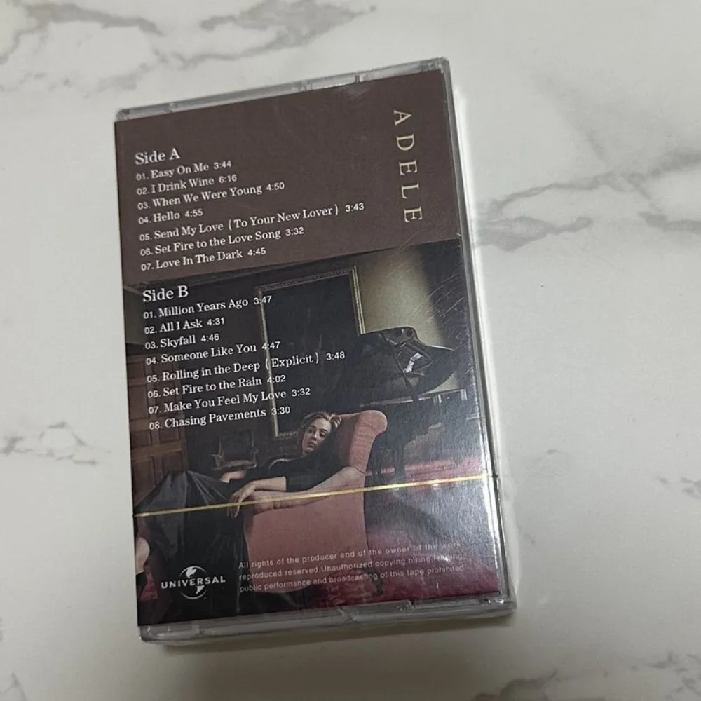 Brand New Sealed Cassette Tape Adele Classic Pop Ballads with Lyric Book Vintage Audio