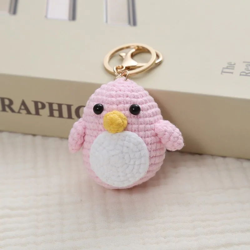 

Handmaking Crochet Penguin Keychain Cute Penguin Doll Keyrings For Bag Pendant Knitting Small Penguin Crochet Keychain Wholesale