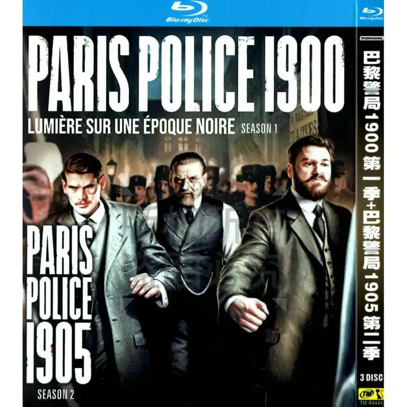 

French Suspense Historical TV Series Paris Police 1900 and 1905 Season 2 BD Blu-ray 3 Disc