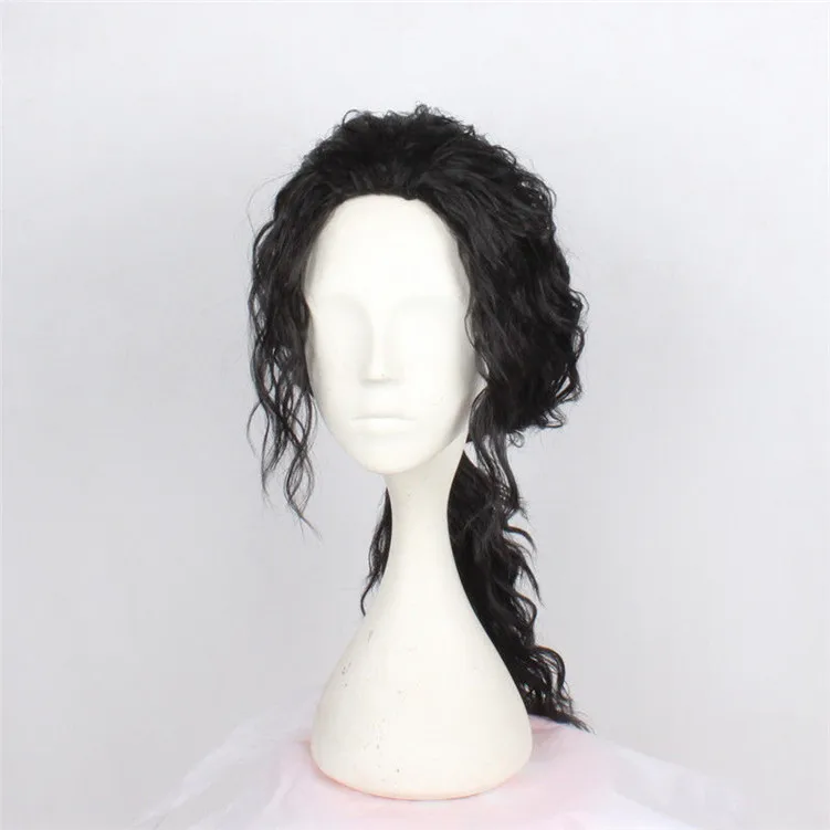 Michael Cosplay Black Wig Michael Role Play Medium Long Curly Black Hair Wig Halloween Cos Wigs