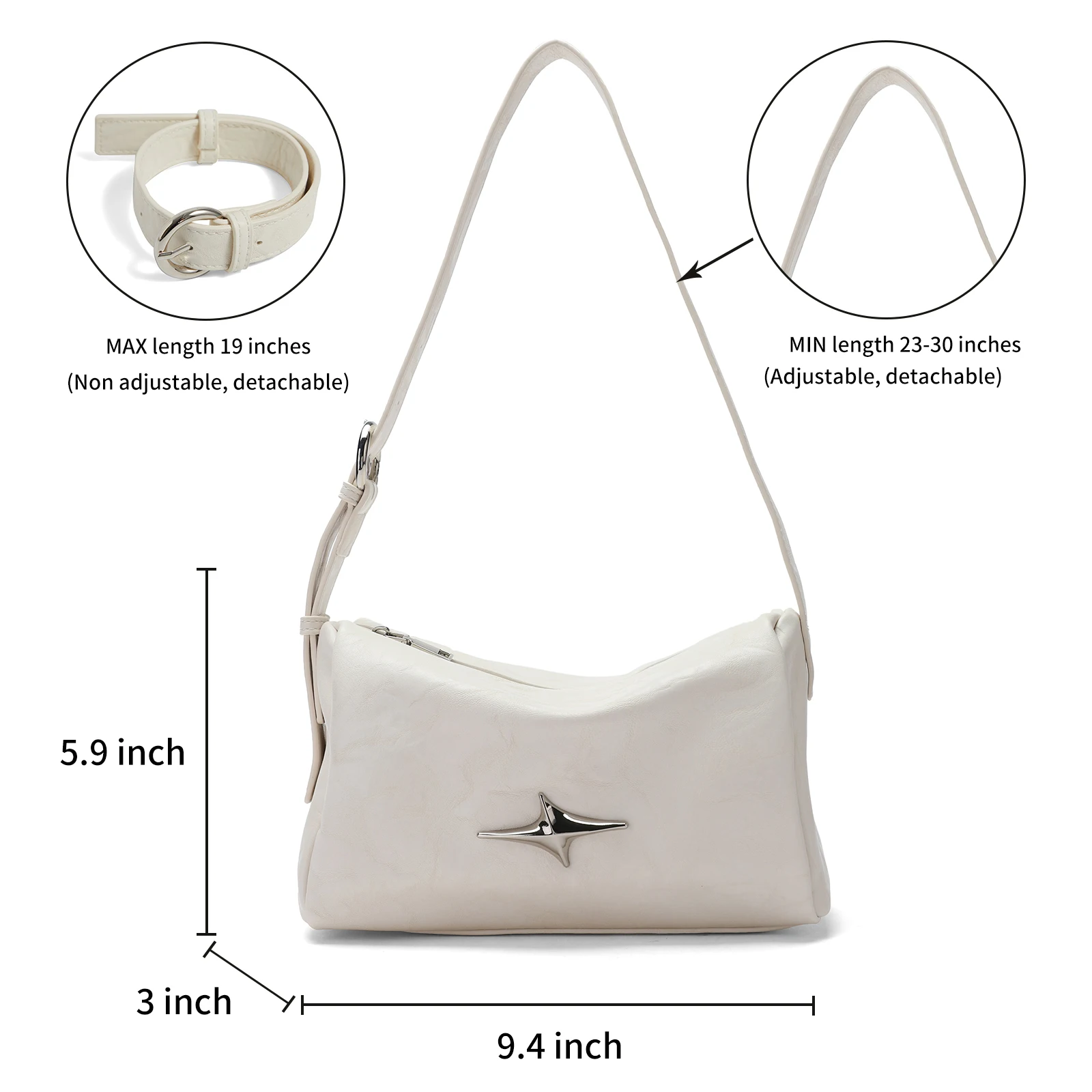 Bolsas crossbody para mulheres, bolsas e bolsas macias de couro PU, bolsa mensageiro de ombro multi bolso