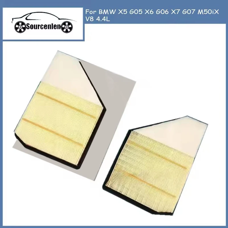 

1 комплект левого и правого воздушного фильтра для BMW X5 G05 X6 G06 X7 G07 M50iX V8 4.4L 13718482641 13718482642