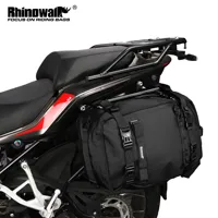 Rhinowalk-Bolsa lateral para motocicleta, bolsa impermeable para asiento trasero, mochila multifunción de 10L, 20L y 30L, paquete de equipaje modificado para parachoques