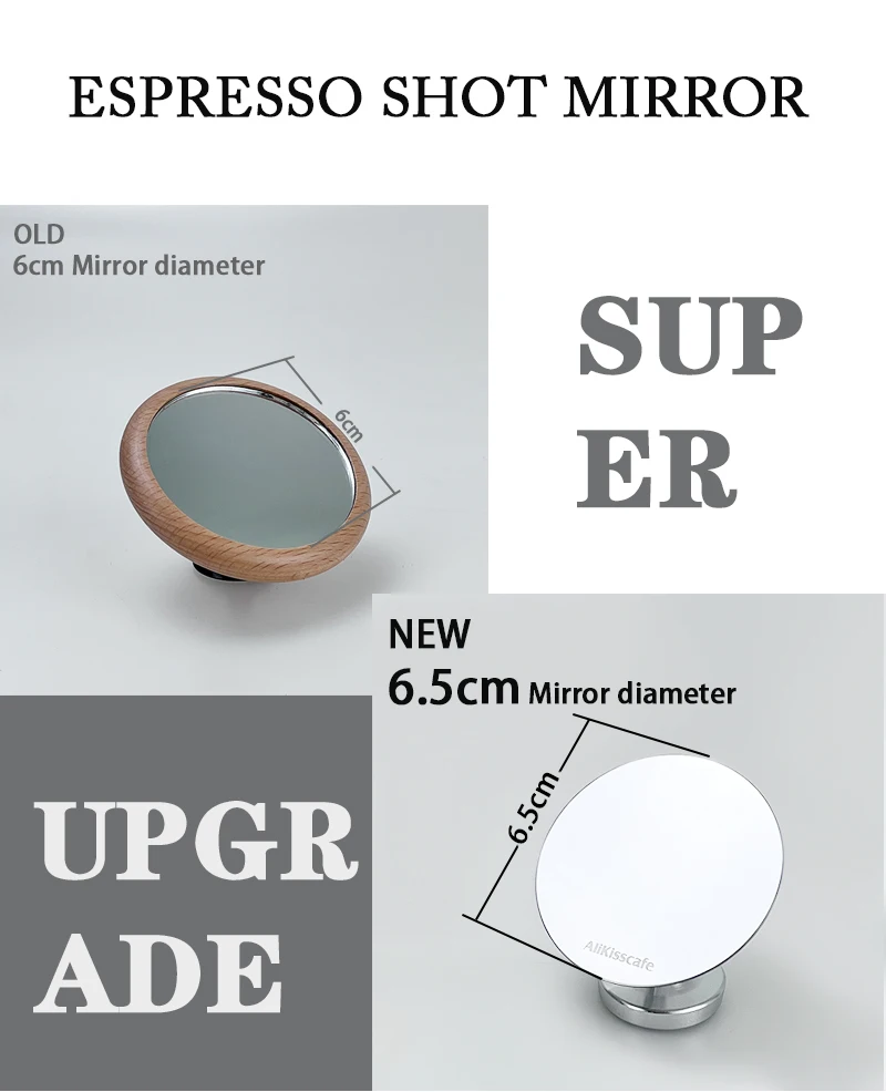 Espresso Shot Spiegel Extraktion Magnetische Einstellbare Boden Siebträger Edelstahl Kaffeemaschine Zubehör Barista Werkzeug – Detail 7
