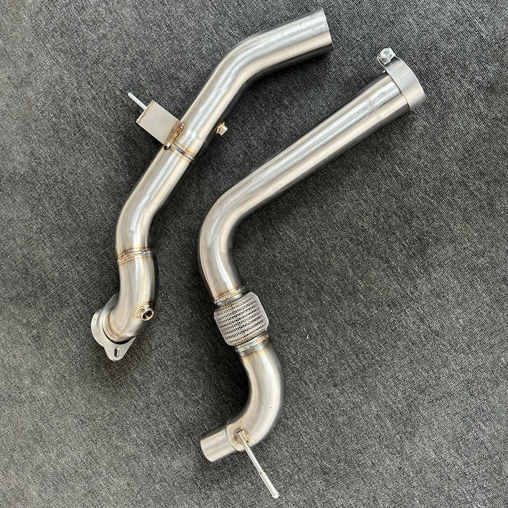 Stainless Steel Exhaust Downpipe For Ford Mustang 2.3L EcoBoost High Flow Turbo Downpipe Direct Fit Exhaust Pipe Performance