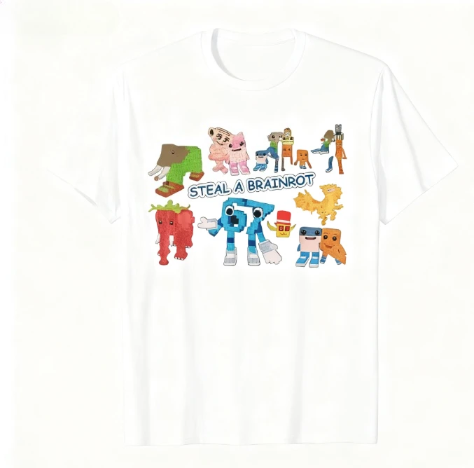 2025 سرقة الدماغ روت قميص مضحك ألعاب ميمي تي شيرت للرجال النساء 100% القطن تي شيرت قصيرة الأكمام بلايز موضة شعبية #3