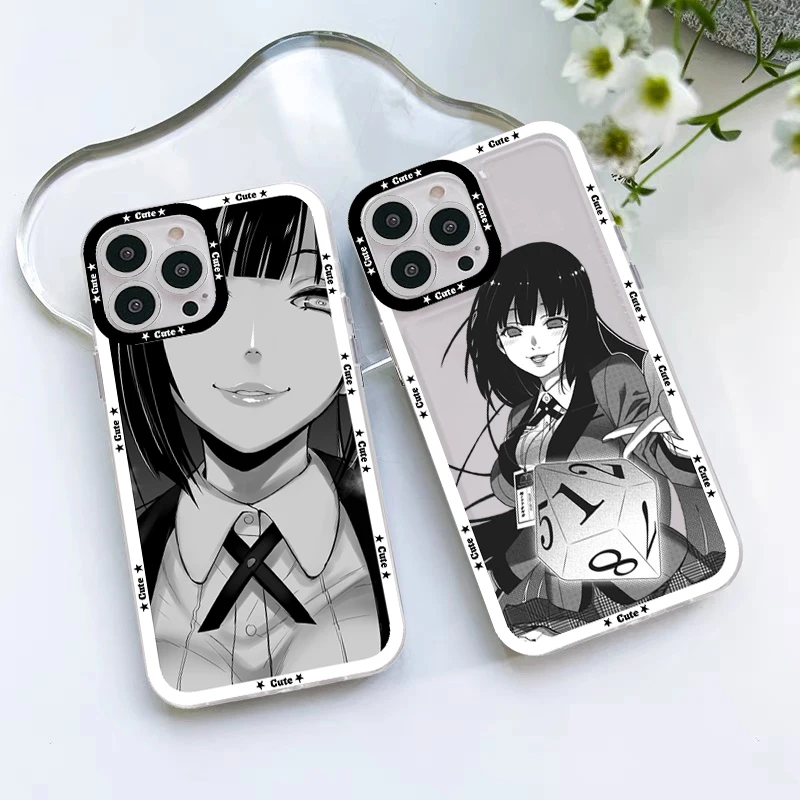 Anime Kakegurui Jabami Yumeko Phone Case For iPhone 11 12 13 14 Mini Pro Max XR X XS TPU Clear Case For 8 7 6 Plus SE 2020