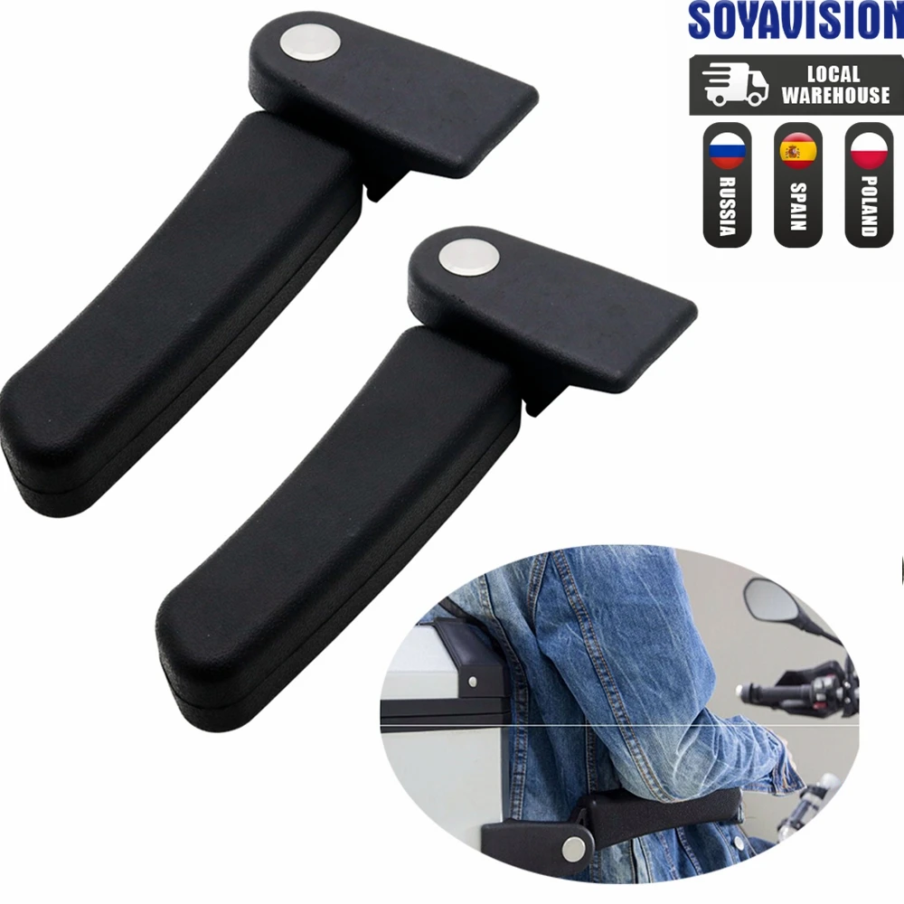 Motorcycle Passenger Armrest ABS Passenger Rear Folding Top Case Box Rear Seat Armrest Kit for BMW Yamaha Universal Motor Parts