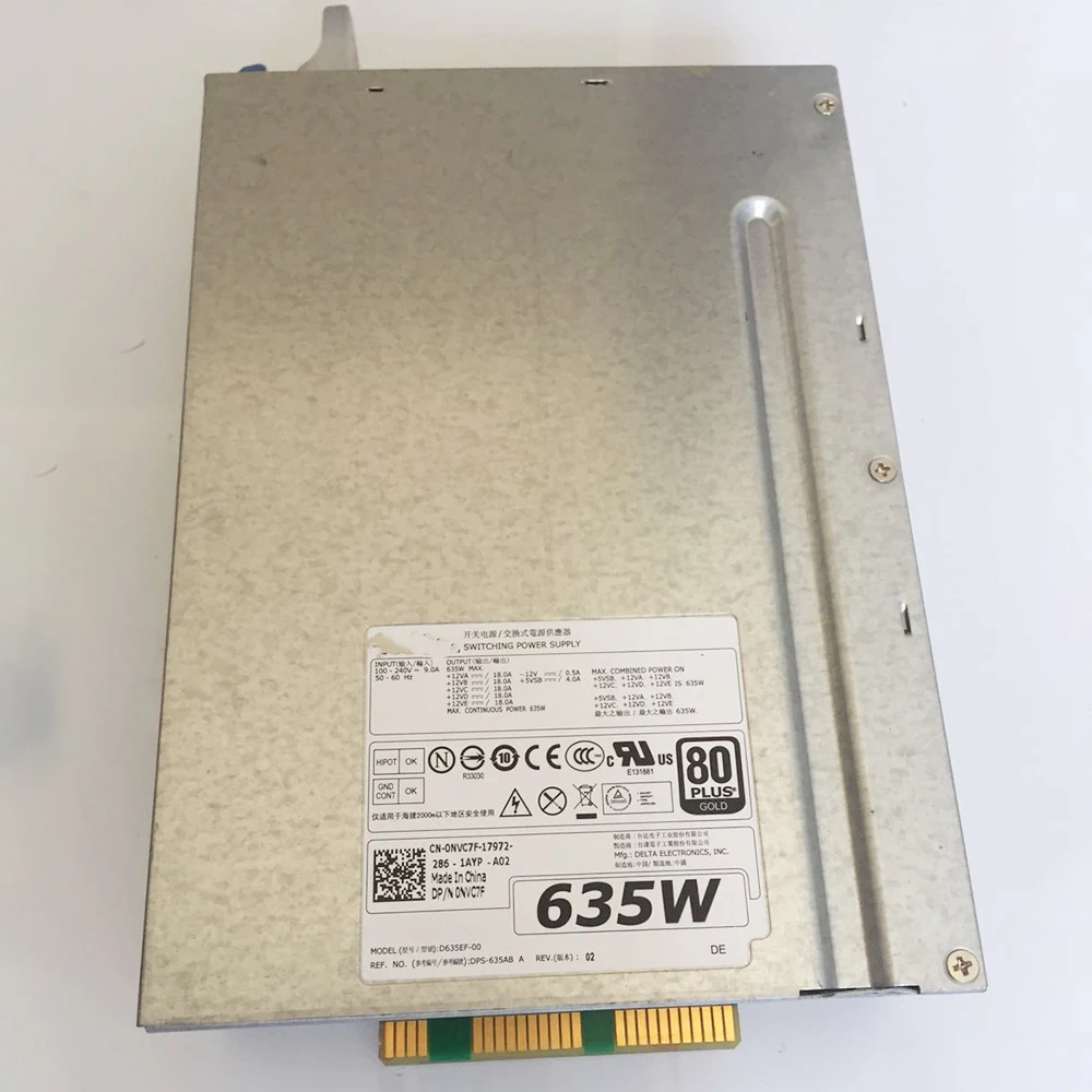 Imagem -02 - para Fonte de Alimentação do Servidor Dell Precision T5600 T3600 635w D635ef00 Nvc7f 0nvc7f