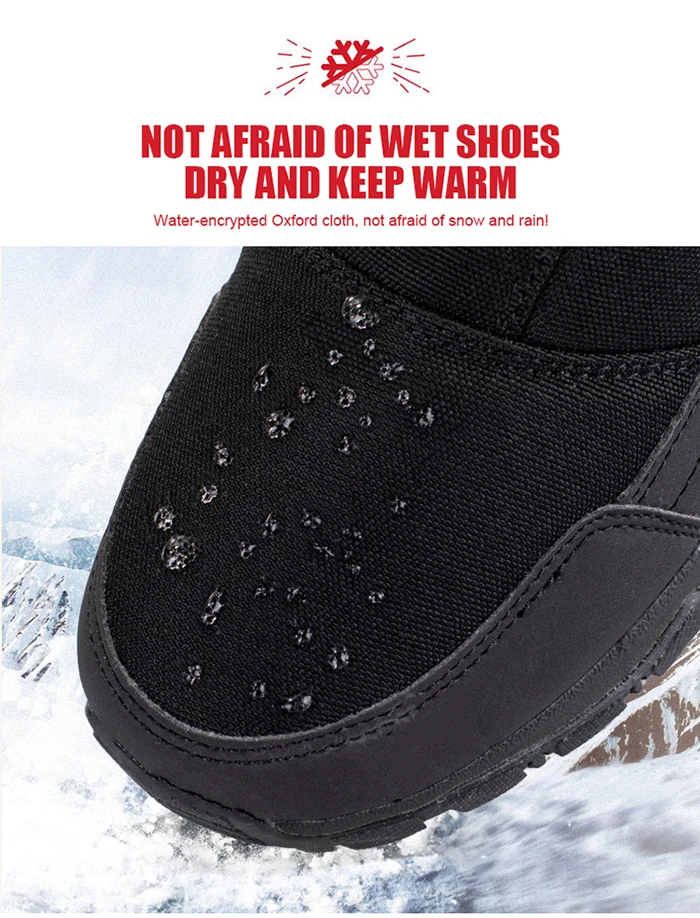 Herren Winter High-Top Stiefel Warme Innenfütterung Bequeme Herrenschuhe Outdoor Herren Schneestiefel Paar-Schuhe – Detail 8
