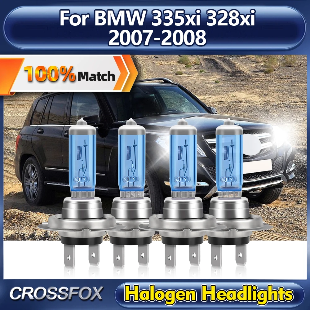 

200W H7 Halogen Lights Bulbs 40000LM Plug And Play Car Headlight 12V Super Bright Auto Headlamps For BMW 335xi 328xi 2007 2008