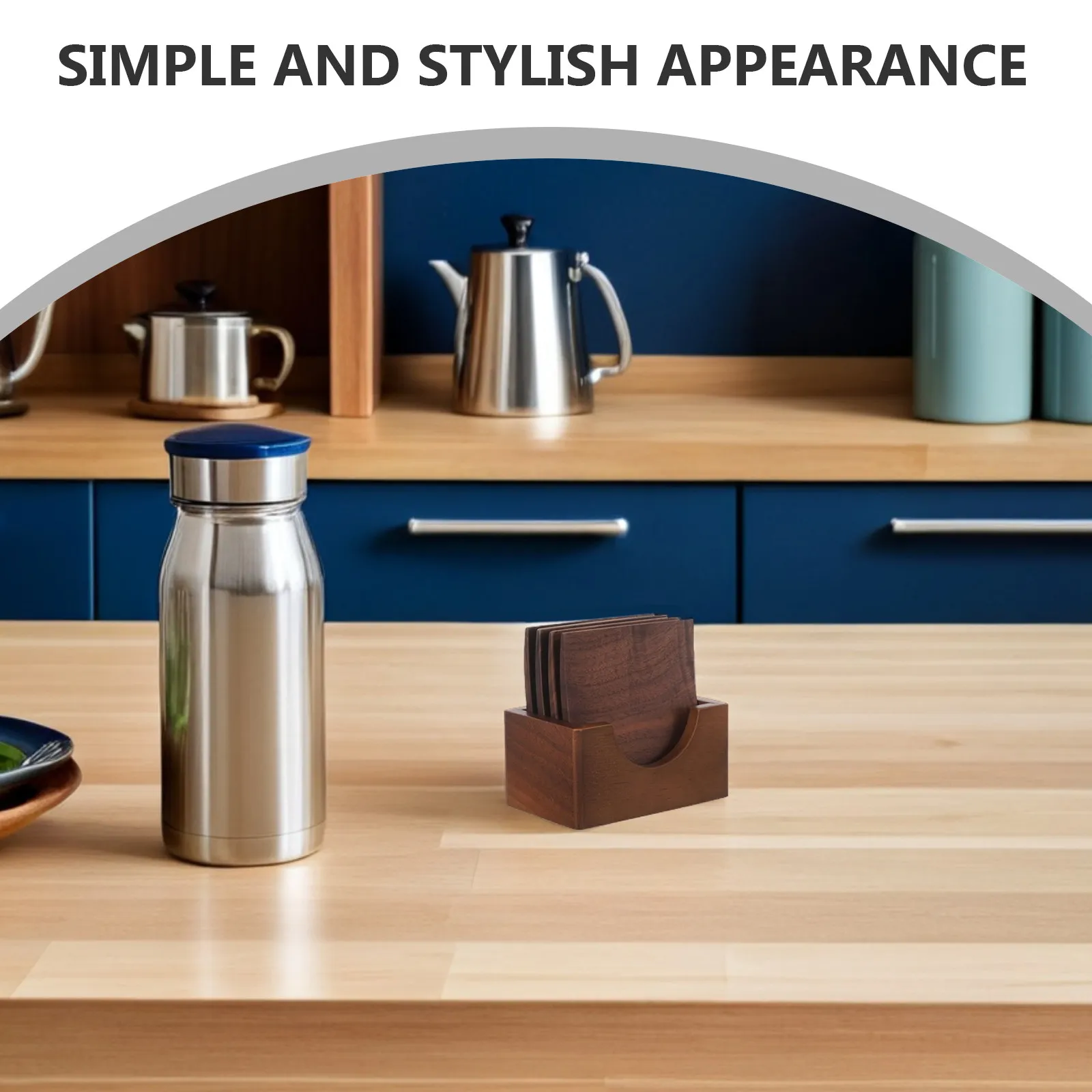 Walnut Wood Cup Coaster Set Natural Rustic Design Absorbent Round Drink Protector for Coffee Tea Tableware Home Use
