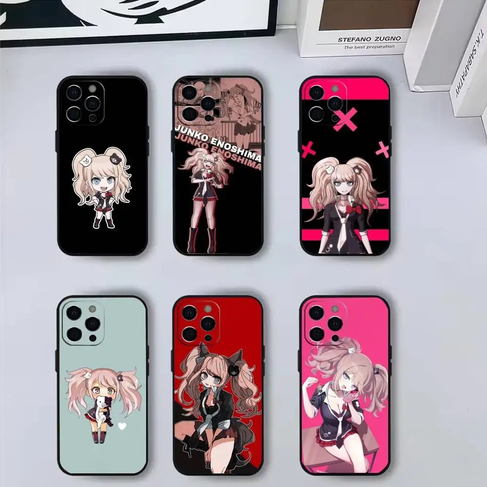 

Sweet J-Junko Anime Enoshima-es Phone Case For iPhone 17, 16,15,14,13,12,11 Plus,Pro Max, Others Soft Black Cover