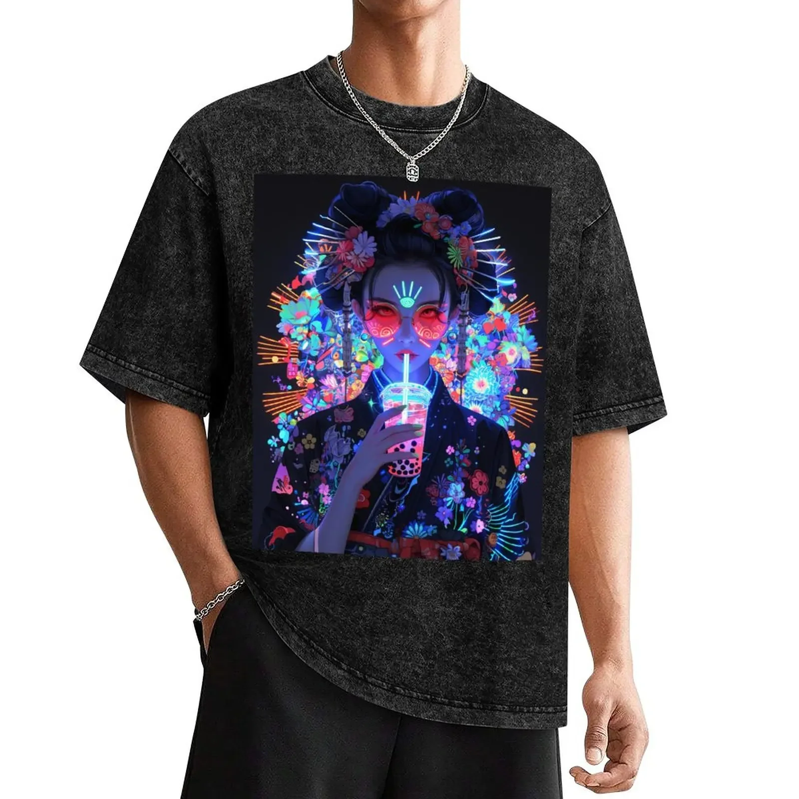 Boba Geisha T-Shirt sports fans cute tops mens graphic t-shirts pack