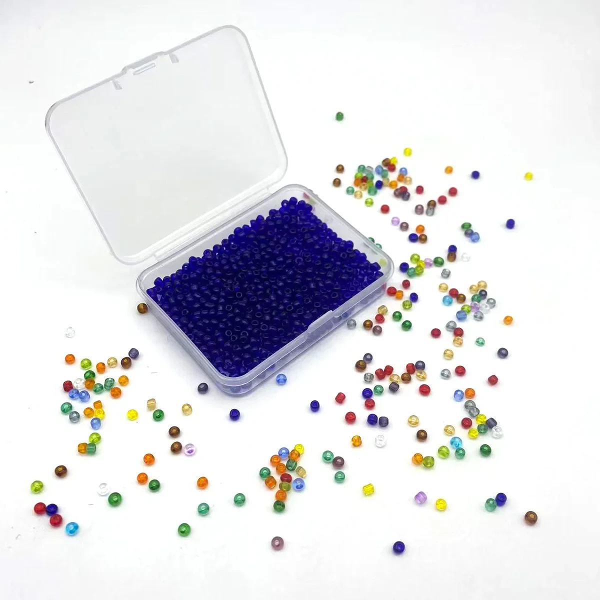 

Transparent glass rice beads 2/3/4mm Scattered beads for cross stitch Handmade DIY Bracelet Hair Accessories Bead Material