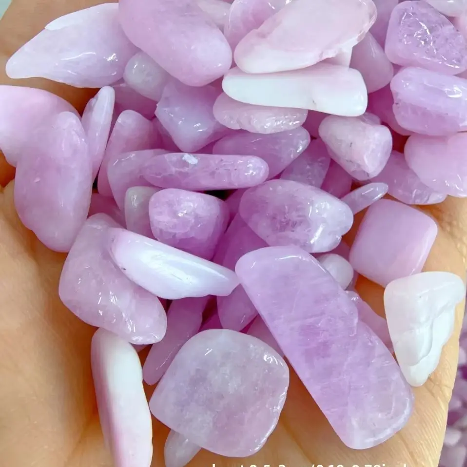 Natural Rough Gravel Purple Lithium Oxide Crystal - Amethyst Crushed Pink Stone Tumbled Chips  Jewelry Making Mineral Specimens