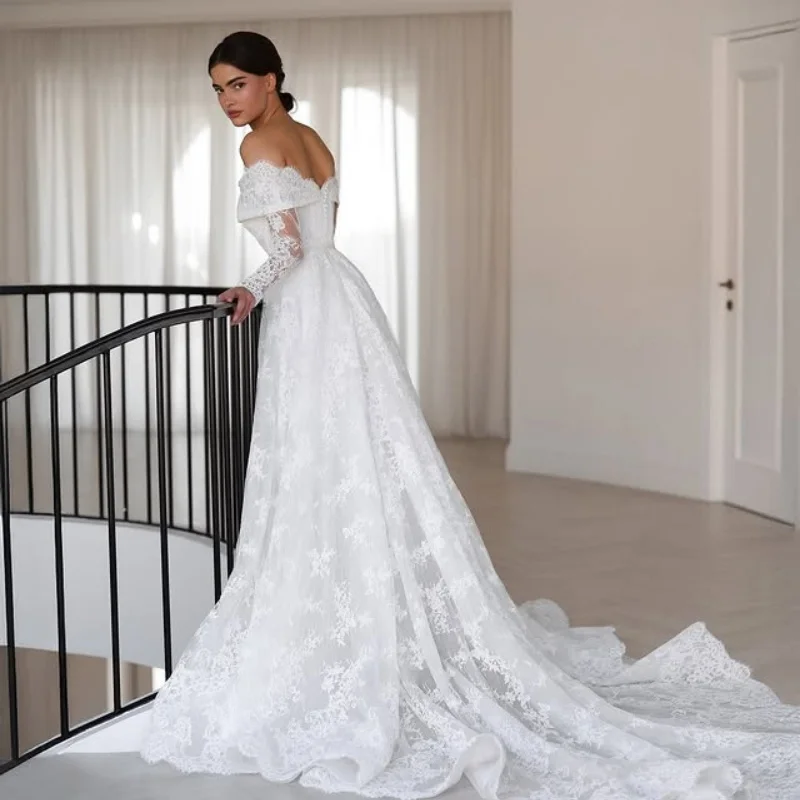 カスタマイズされた高級アイボリーホワイトキンセアニェーラドレスオフショルダーアップリケ長袖 Vestido 15 キンセアニェーラ