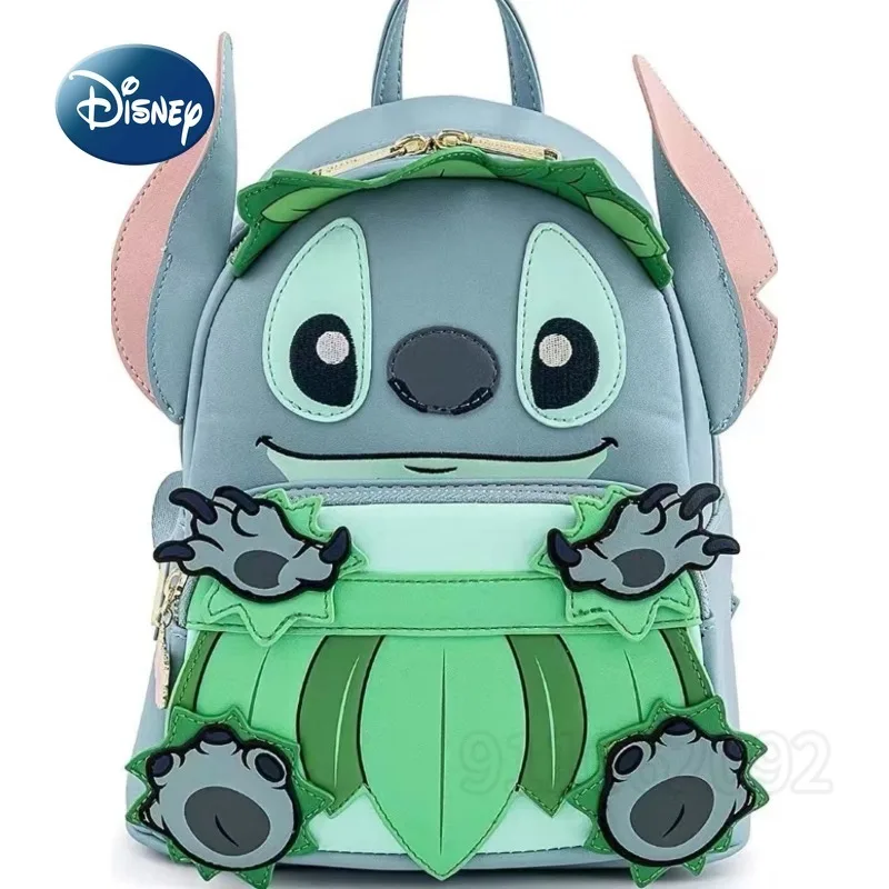 Новый мини-рюкзак Disney Stitch, элитный бренд, оригинальный женский рюкзак Loungefly, комплект из 2 предметов, рюкзак-кошелек, модный мультяшный рюкзак