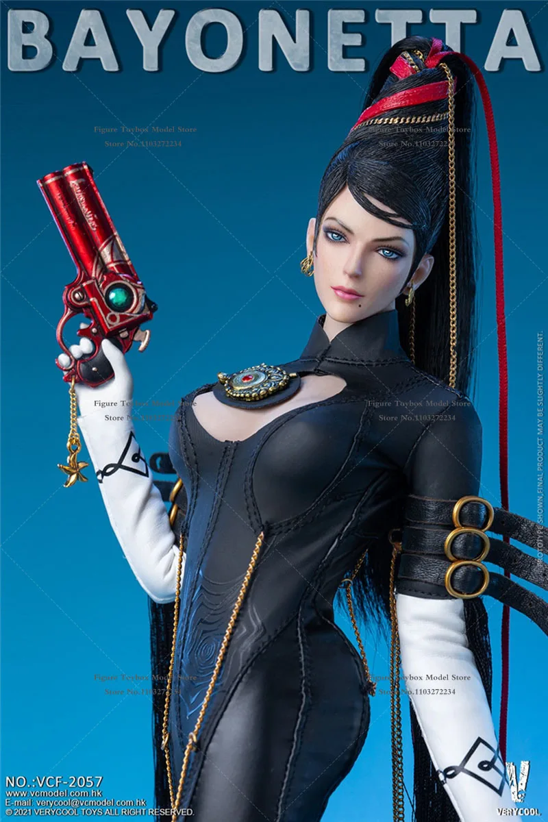 VERYCOOL 1/6 VCF-2057 Magic Girl Bayonetta Action Figure Black Long Hair Game Role Simulation 12