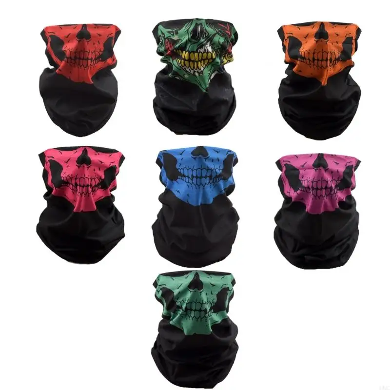 

49MC Punk Skull Print Face Mask Popular Hiphop Neck Wrap Face Covering For Hiking Camping And Other Outdoor Adventures